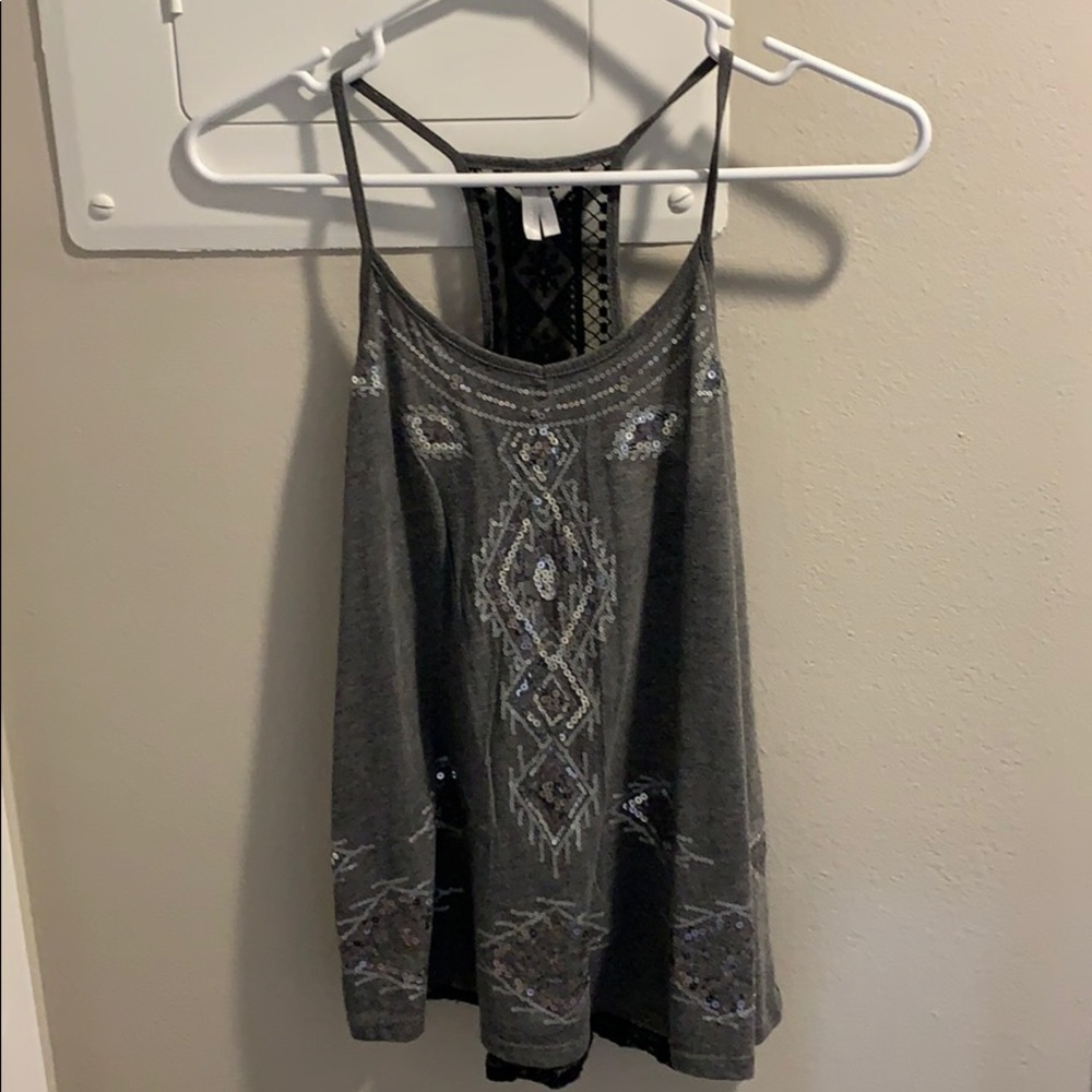 Grey & Black tank top